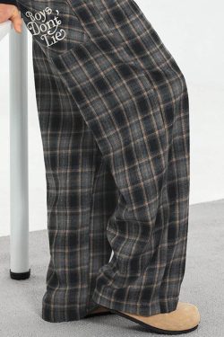 Style Core Aesthetics, New Style Trends Plaid Lounge Pants