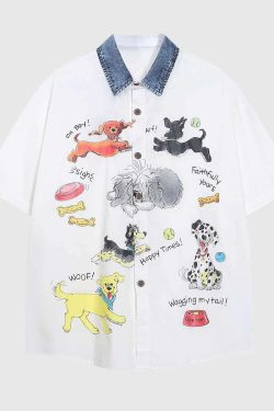 Style Core Aesthetics, New Style Trends Playful Animal Print Shirt