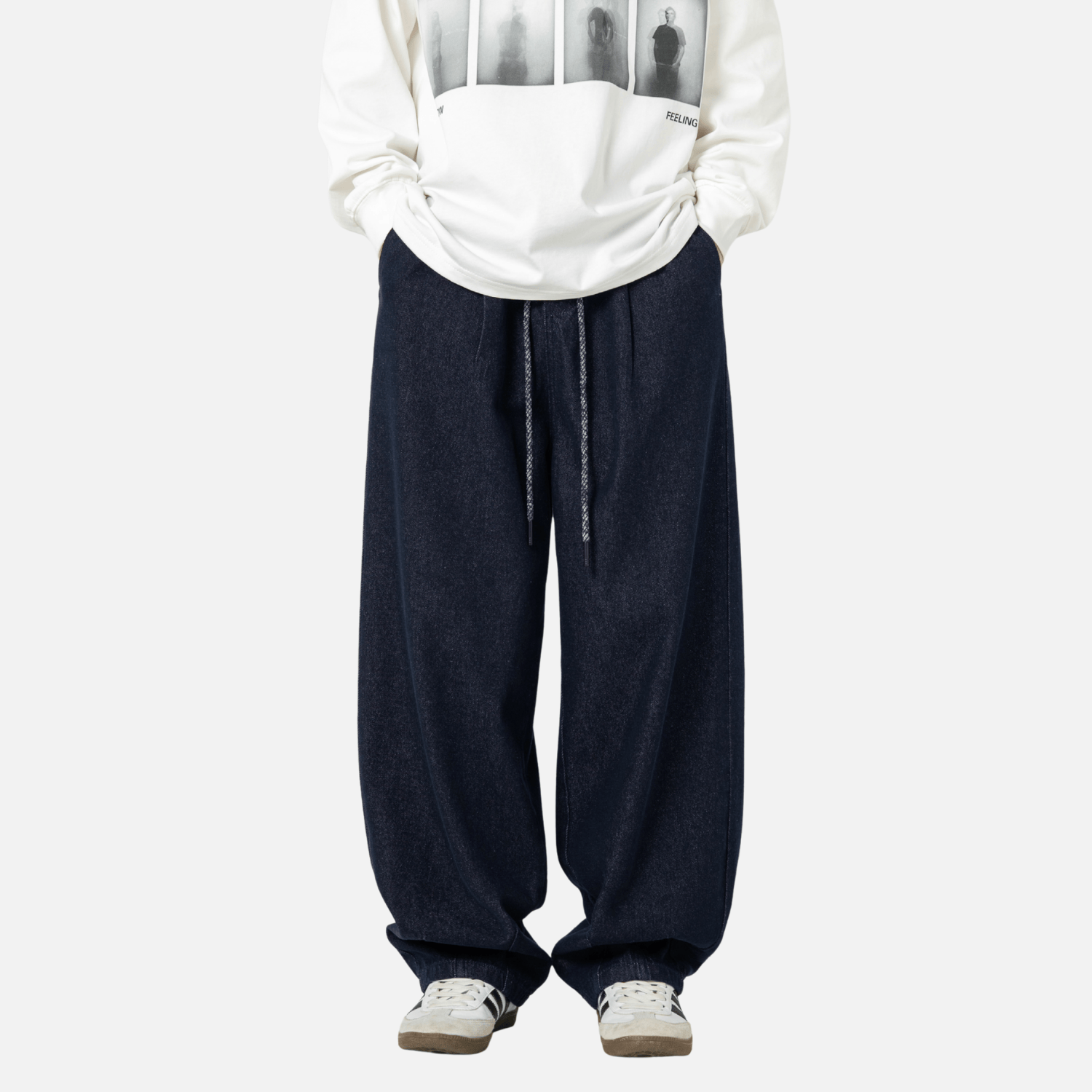 Style Core Aesthetics, New Style Trends Pleated Hem Jeans Style Core Aesthetics, New Style Trends Pleated Hem Jeans