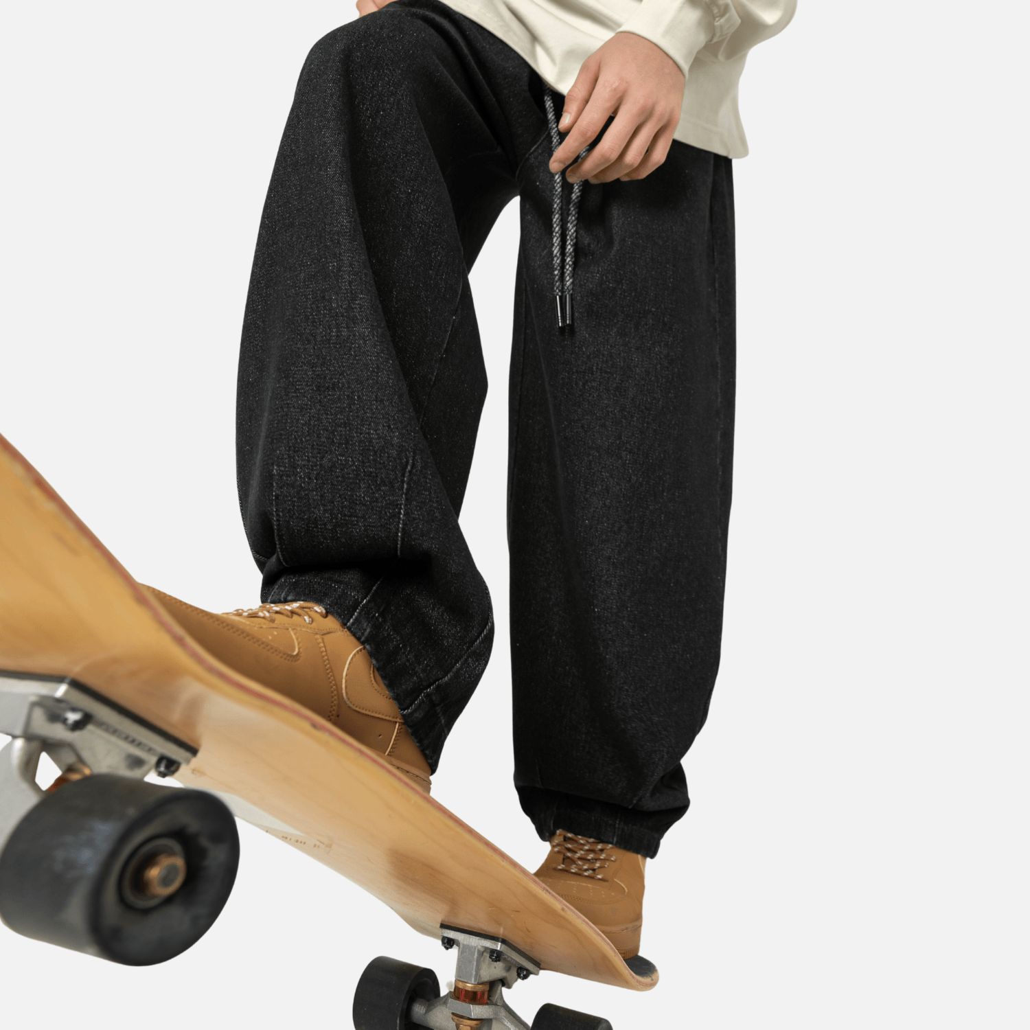 Style Core Aesthetics, New Style Trends Pleated Hem Jeans Style Core Aesthetics, New Style Trends Pleated Hem Jeans