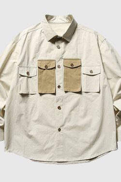 Style Core Aesthetics, New Style Trends Pocket Contrast Shirts