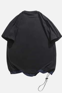 Style Core Aesthetics, New Style Trends Pocket Drawstring Cotton Shirt
