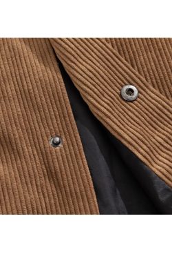 Style Core Aesthetics, New Style Trends Pocket Patch Corduroy Jacket