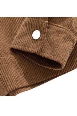 Style Core Aesthetics, New Style Trends Pocket Patch Corduroy Jacket