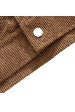 Style Core Aesthetics, New Style Trends Pocket Patch Corduroy Jacket