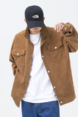 Style Core Aesthetics, New Style Trends Pocket Patch Corduroy Jacket