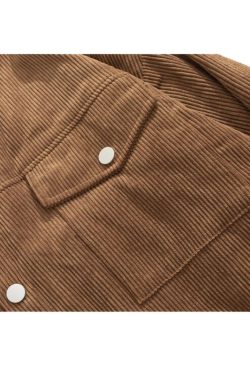 Style Core Aesthetics, New Style Trends Pocket Patch Corduroy Jacket