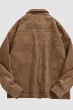 Style Core Aesthetics, New Style Trends Pocket Patch Corduroy Jacket