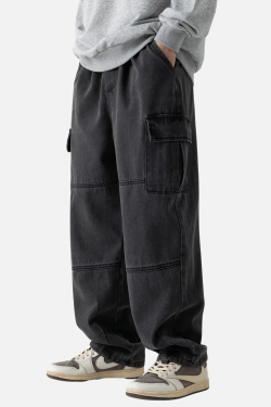 Style Core Aesthetics, New Style Trends Pocket Patchwork Denim Pants