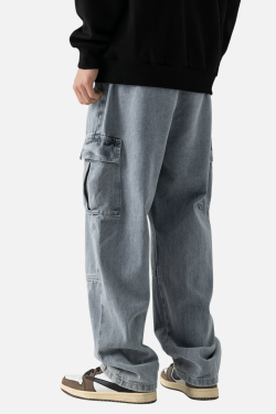 Style Core Aesthetics, New Style Trends Pocket Patchwork Design Cargo Jeans