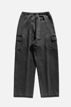 Style Core Aesthetics, New Style Trends Pocket Patchwork Design Cargo Jeans