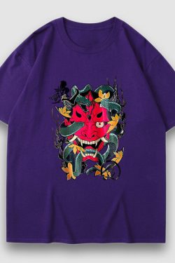 Style Core Aesthetics, New Style Trends Prajna Pattern Cartoon Print Tee