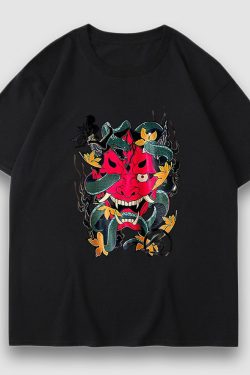 Style Core Aesthetics, New Style Trends Prajna Pattern Cartoon Print Tee