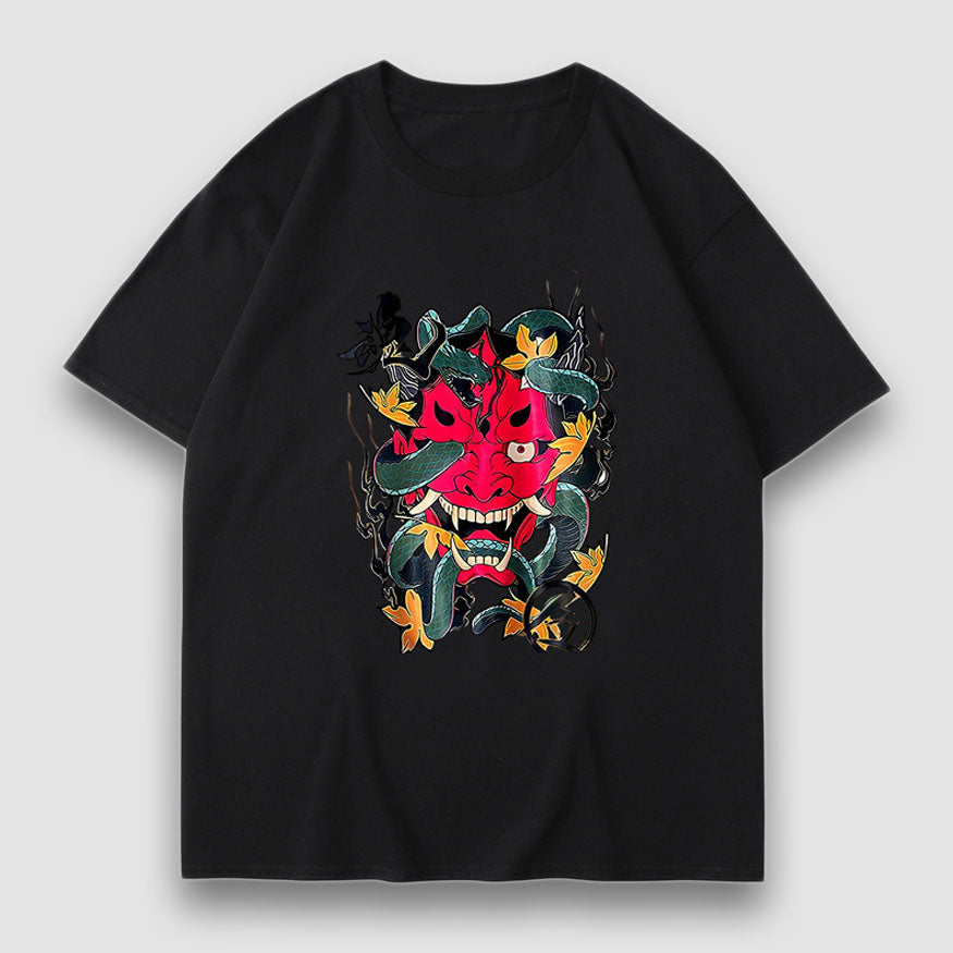 Style Core Aesthetics, New Style Trends Prajna Pattern Cartoon Print Tee Style Core Aesthetics, New Style Trends Prajna Pattern Cartoon Print Tee