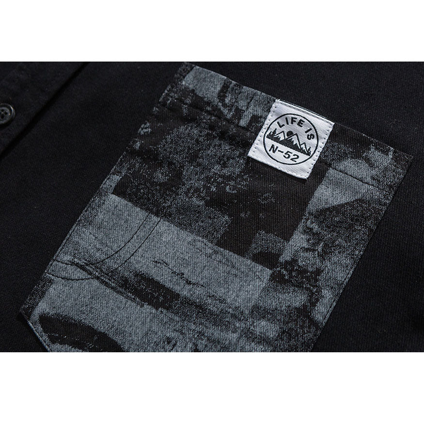 Style Core Aesthetics, New Style Trends Print Patchwork Shirts Style Core Aesthetics, New Style Trends Print Patchwork Shirts