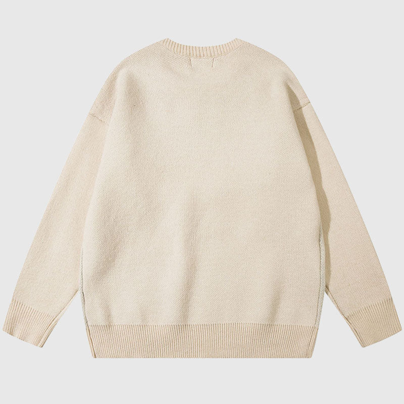 Style Core Aesthetics, New Style Trends Puppy Pattern Embroidered Pullover Style Core Aesthetics, New Style Trends Puppy Pattern Embroidered Pullover