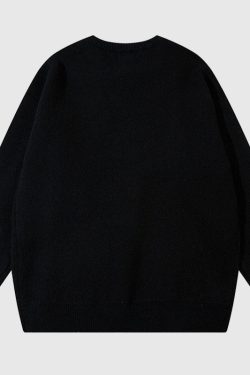 Style Core Aesthetics, New Style Trends Puppy Pattern Embroidered Pullover