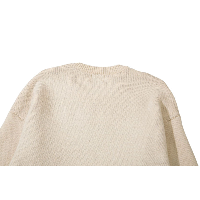 Style Core Aesthetics, New Style Trends Puppy Pattern Embroidered Pullover Style Core Aesthetics, New Style Trends Puppy Pattern Embroidered Pullover