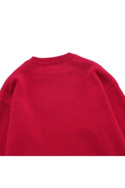 Style Core Aesthetics, New Style Trends Rabbit Pattern Embroidered Pullover