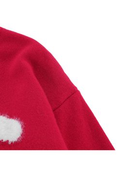 Style Core Aesthetics, New Style Trends Rabbit Pattern Embroidered Pullover