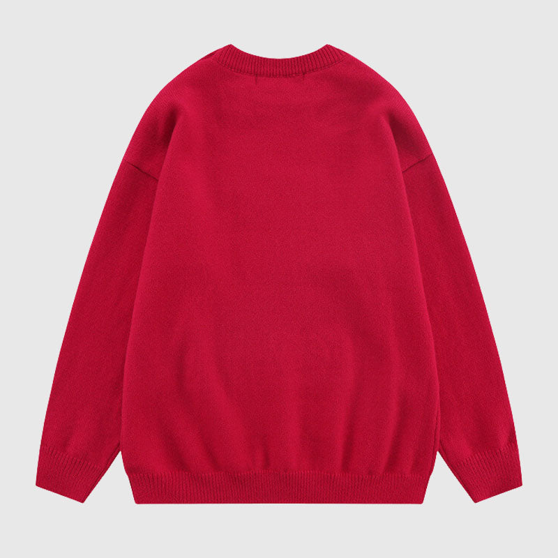 Style Core Aesthetics, New Style Trends Rabbit Pattern Embroidered Pullover Style Core Aesthetics, New Style Trends Rabbit Pattern Embroidered Pullover