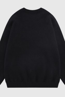 Style Core Aesthetics, New Style Trends Rabbit Pattern Embroidered Pullover