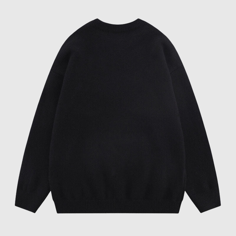 Style Core Aesthetics, New Style Trends Rabbit Pattern Embroidered Pullover Style Core Aesthetics, New Style Trends Rabbit Pattern Embroidered Pullover