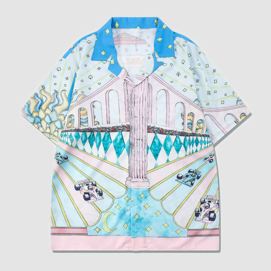 Style Core Aesthetics, New Style Trends Racing Digital Print Shirt+Shorts Style Core Aesthetics, New Style Trends Racing Digital Print Shirt+Shorts