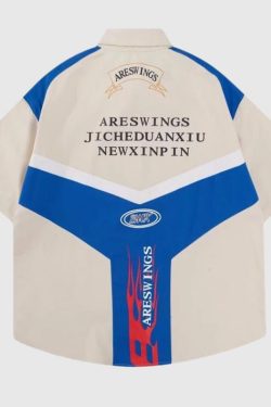 Style Core Aesthetics, New Style Trends Racing Patchwork Shirt