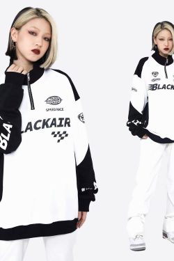 Style Core Aesthetics, New Style Trends Racing Style Sweatshirt