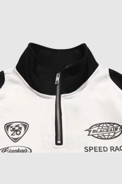 Style Core Aesthetics, New Style Trends Racing Style Zip Sweatshirt