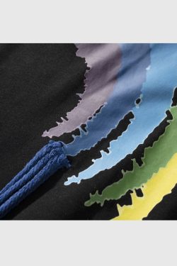 Style Core Aesthetics, New Style Trends Rainbow Printed Tassel Decor Tee