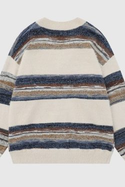 Style Core Aesthetics, New Style Trends Rainbow Striped Gradient Cardigan