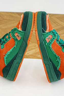 Style Core Aesthetics, New Style Trends Raw-Edge Contrast Color Skate Shoes