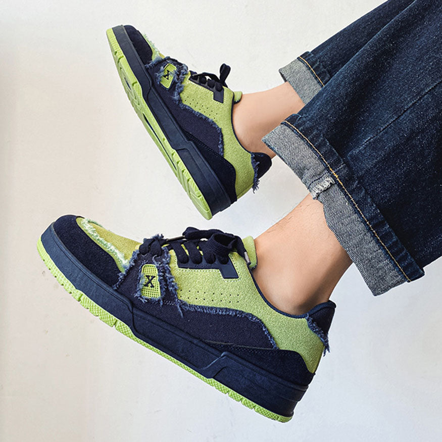 Style Core Aesthetics, New Style Trends Raw-Edge Contrast Color Skate Shoes Style Core Aesthetics, New Style Trends Raw-Edge Contrast Color Skate Shoes