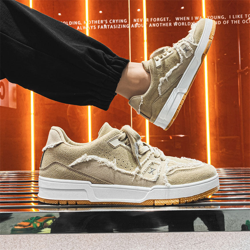 Style Core Aesthetics, New Style Trends Raw-Edge Contrast Color Skate Shoes Style Core Aesthetics, New Style Trends Raw-Edge Contrast Color Skate Shoes