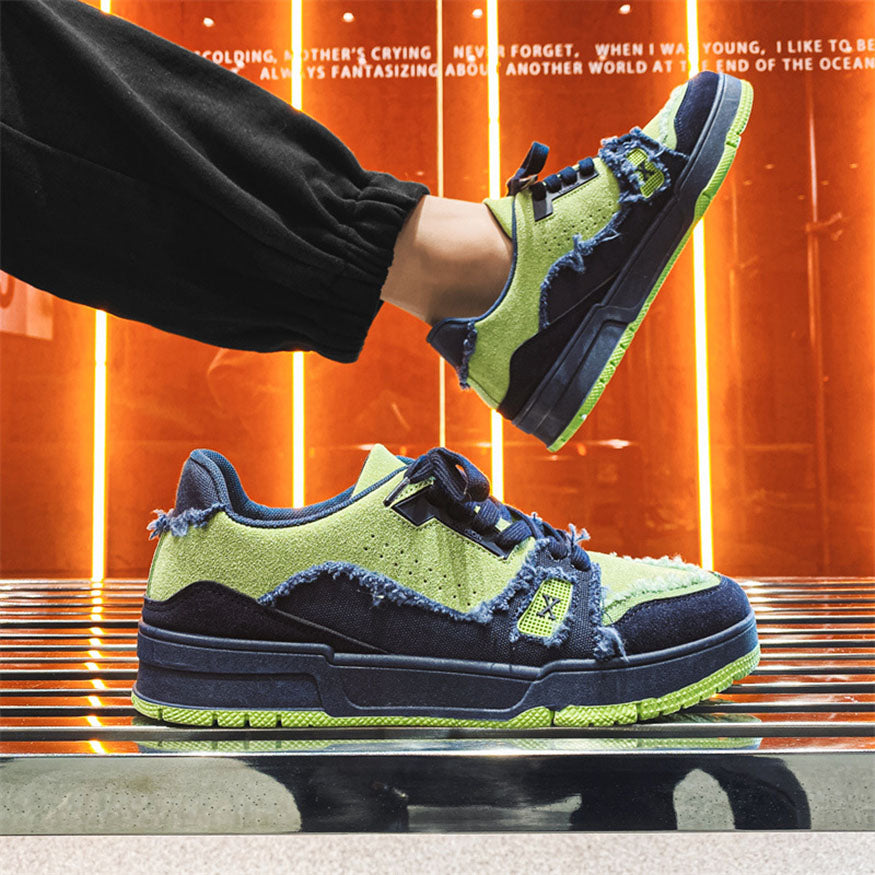 Style Core Aesthetics, New Style Trends Raw-Edge Contrast Color Skate Shoes Style Core Aesthetics, New Style Trends Raw-Edge Contrast Color Skate Shoes