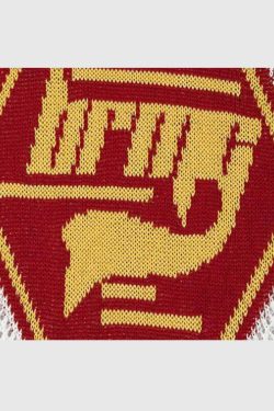 Style Core Aesthetics, New Style Trends Red Crest White Knit Sweater