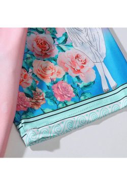 Style Core Aesthetics, New Style Trends Red Peony Vintage Print Shirt