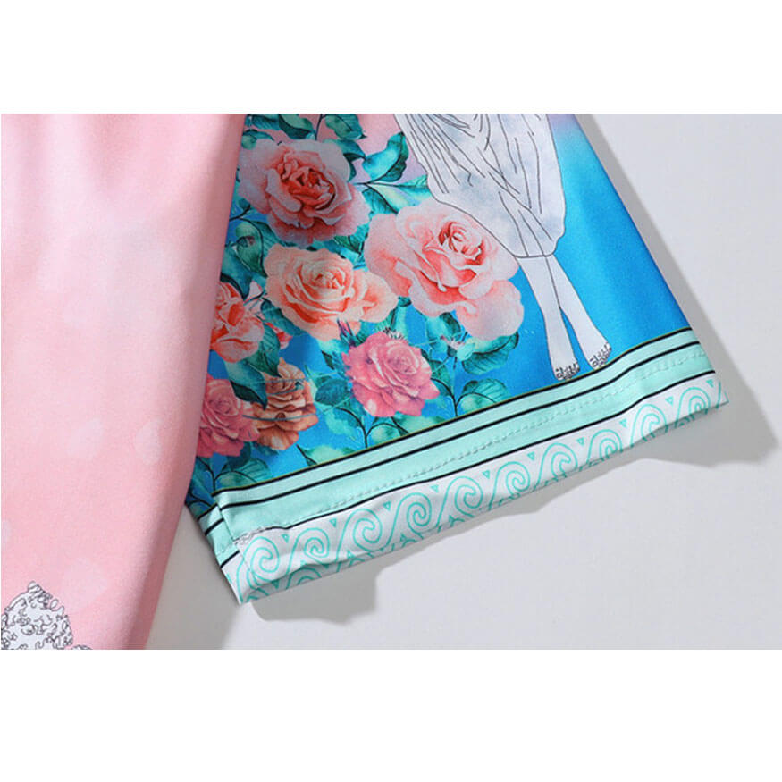 Style Core Aesthetics, New Style Trends Red Peony Vintage Print Shirt Style Core Aesthetics, New Style Trends Red Peony Vintage Print Shirt