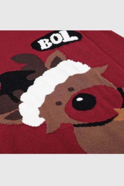 Style Core Aesthetics, New Style Trends Reindeer Knit Christmas Sweater