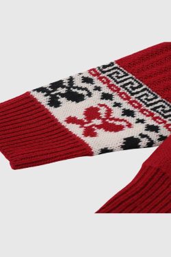 Style Core Aesthetics, New Style Trends Reindeer Patchwork Christmas Sweater