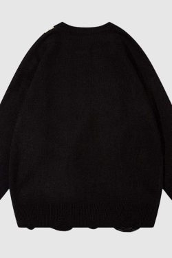 Style Core Aesthetics, New Style Trends Retro Abstract Striped Sweater