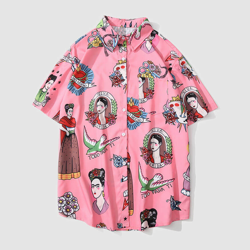 Style Core Aesthetics, New Style Trends Retro Cartoon Character Shirt Style Core Aesthetics, New Style Trends Retro Cartoon Character Shirt
