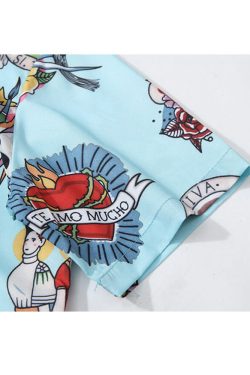 Style Core Aesthetics, New Style Trends Retro Cartoon Character Shirt