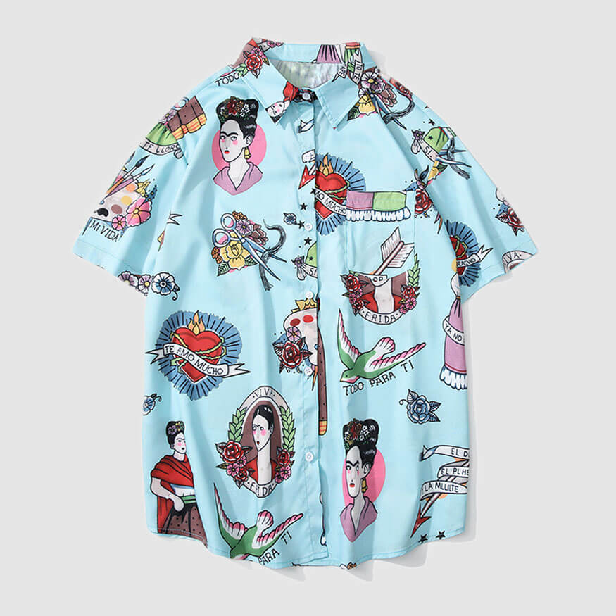 Style Core Aesthetics, New Style Trends Retro Cartoon Character Shirt Style Core Aesthetics, New Style Trends Retro Cartoon Character Shirt