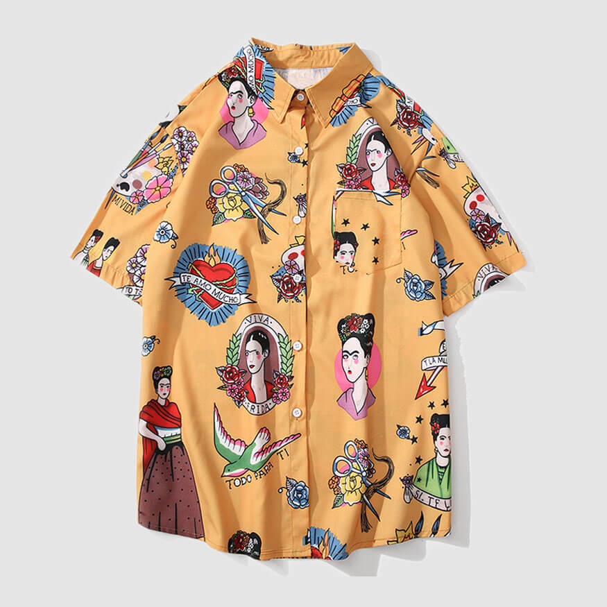 Style Core Aesthetics, New Style Trends Retro Cartoon Character Shirt Style Core Aesthetics, New Style Trends Retro Cartoon Character Shirt