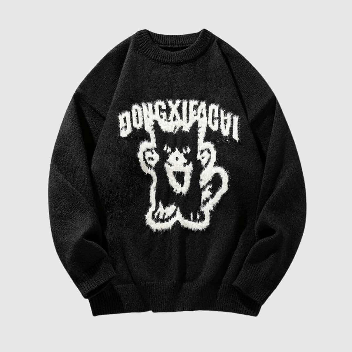Style Core Aesthetics, New Style Trends Retro Cartoon Knit Sweater Style Core Aesthetics, New Style Trends Retro Cartoon Knit Sweater