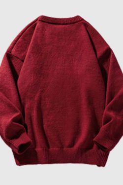 Style Core Aesthetics, New Style Trends Retro Cartoon Knit Sweater