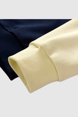 Style Core Aesthetics, New Style Trends Retro Colorblock Raglan Sweatshirt